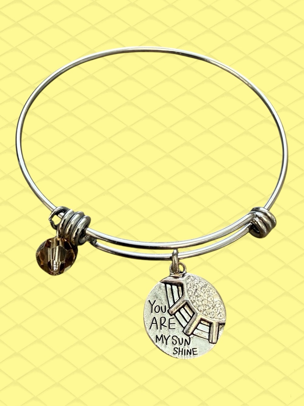 🏷️‼️5/$25🏷️‼️☀️Silver-Tone’You Are My Sunshine' Charm Bangle/GC☀️